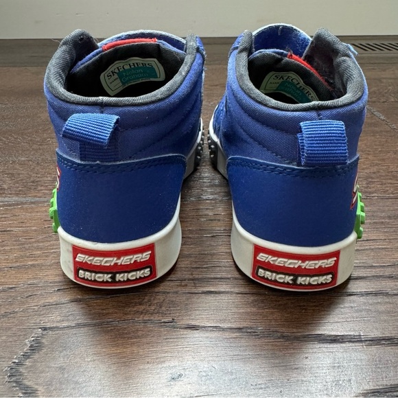 Sketchers Brick Kicks Blue High-Top Shoes - Picture 3 of 7